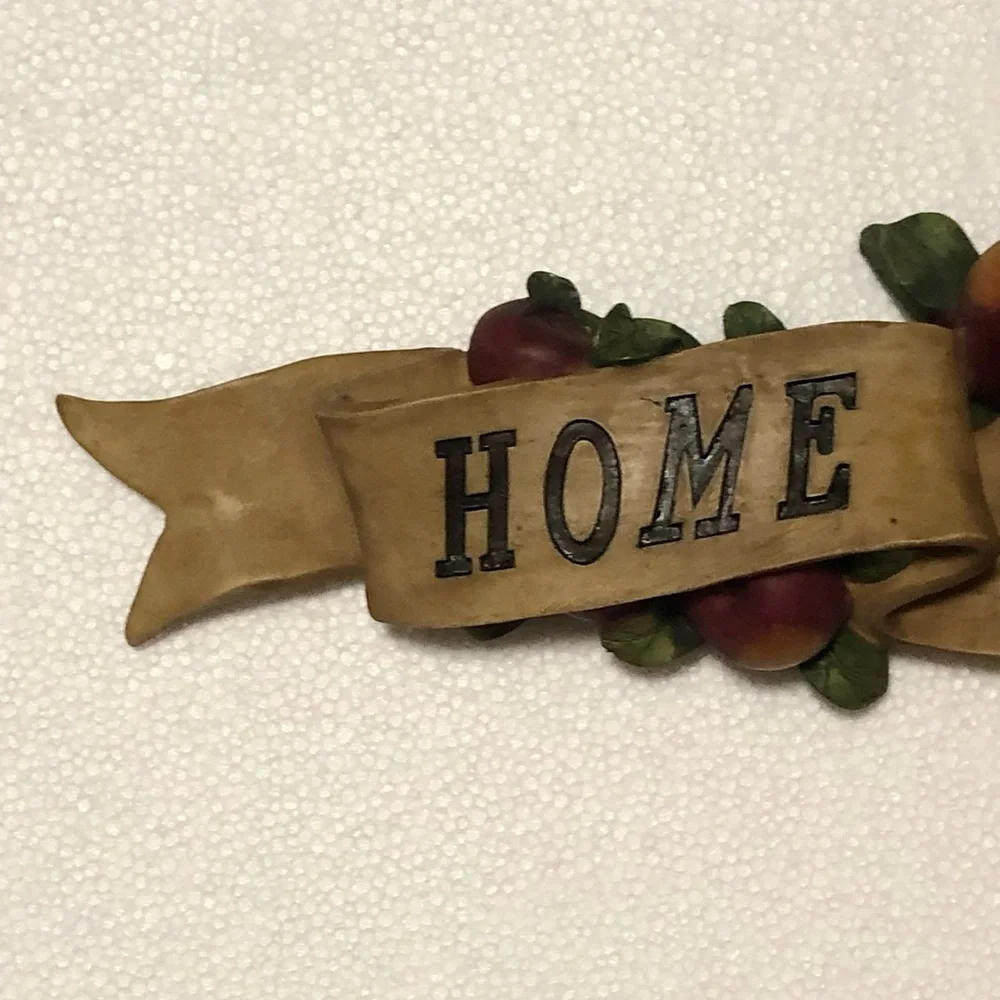Decorative Wall ”Home Sweet Home” Apple Resin Plaque Country  Decor 23